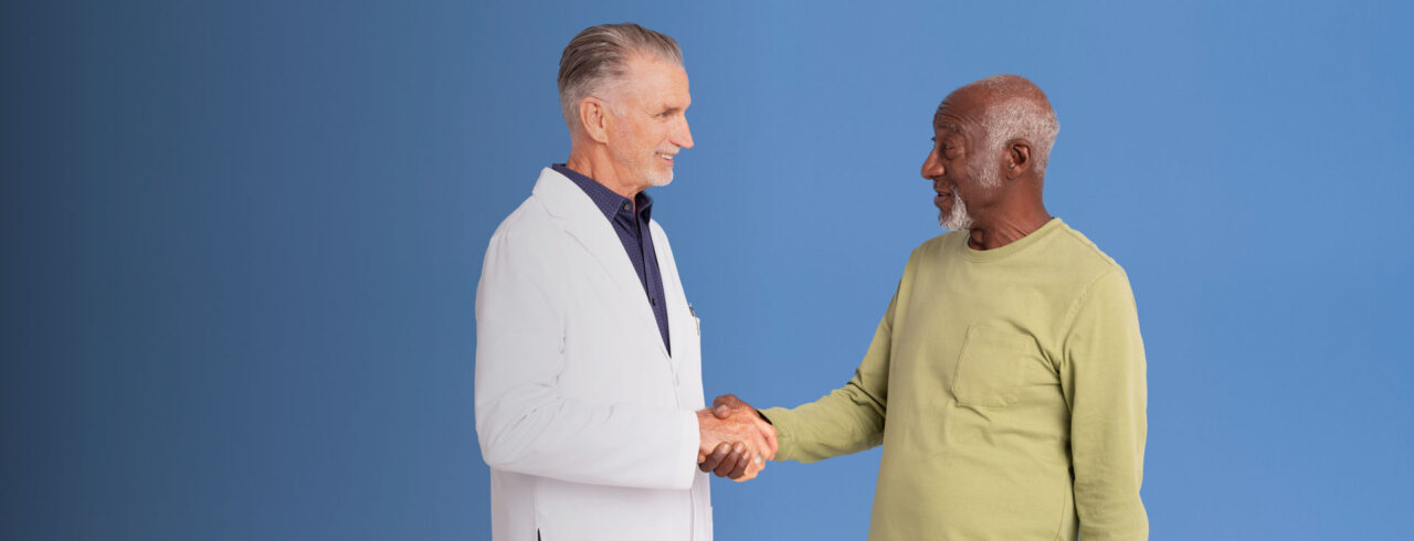 Medicare Open Enrollment - Doctor and Patient Shaking Hands